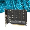 flexman PH44 4 Port M.2 NVMe SSD to PCIE X16 Controller Expansion Cards, M Key Hard Drive Converter Reader Expansion Card Supports PCIE 3.0 4.0 view 3