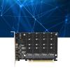 flexman PH44 4 Port M.2 NVMe SSD to PCIE X16 Controller Expansion Cards, M Key Hard Drive Converter Reader Expansion Card Supports PCIE 3.0 4.0 view 4