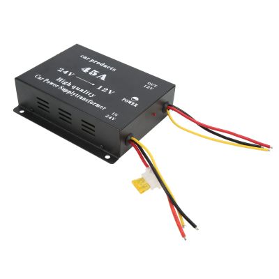 Power Supply Adapter, 24V to 12V Converter, DC24V to 12V Converter Short Circuit Protection Professional Environmental Car Voltage Reducer Buck Module(45A)