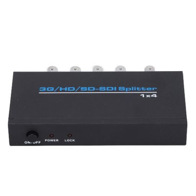 flexman SDI 1x4 Splitter, 1 Input 4 Outputs Splitter Professional Signal Split, High Resolution SDI Distribution Amplifier Support for Storage Card HD 3G SDI
