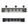 flexman SDI 1x4 Splitter, 1 Input 4 Outputs Splitter Professional Signal Split, High Resolution SDI Distribution Amplifier Support for Storage Card HD 3G SDI view 4