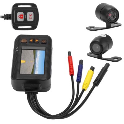 Dash Cam Motorcycle,Motorcycle DVR Recorder,2in Motorcycle Driving Recorder 1080P+720P Lens DVR Dash Cam Loop Recording