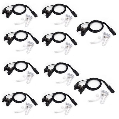 (10-Pack) XPR3300e Earpiece Mic for Motorola XPR3000 XPR3300 XPR3500 XPR3500e XIR P6600 XIR P6620 DP2400 DP2600 Two-Way Radio Walkie Talkie