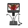 KWHRYVRE 4MP 7-inch LCD Digital Microscope for Inspection Use with 10-300x Magniciation Professional Stand view 1