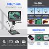 KWHRYVRE 4MP 7-inch LCD Digital Microscope for Inspection Use with 10-300x Magniciation Professional Stand view 4