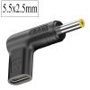 Fleurise USB-C PD to 19V DC 5.5x2.5mm Adapter, USB C PD to DC 5.5x2.5mm Adapter Made for Asus Laptop Series, Router, Printer, RVs, Solar Generator view 2