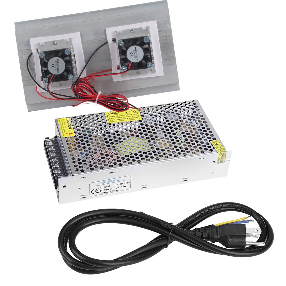 110V Core Semiconductor Refrigeration Cooler Small Air Conditioning Kit DIY Air Cooling Device Power Supply Cooling System Peltier US Plug
