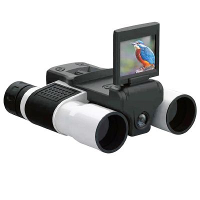 Digital Binocular 12X32 with Camera, Compact Camcorder for Bird Watching Football Concerts with 2.0 Inch HD Screen 1080P HD Telescope Camera 12x Optical Zoom