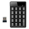 Geuxe Mini USB Numeric Keypad 19 Keys Number Pad Numpad Receiver for Accounting Laptop PC Computer (A), Black view 1