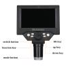 5.5-inch Large Screen Microscope Camera,with 8 Adjustable LED Lights,Electron Digital Microscope,Can Take Photos and Videos,for Children, Students, Beginners, Adults view 4