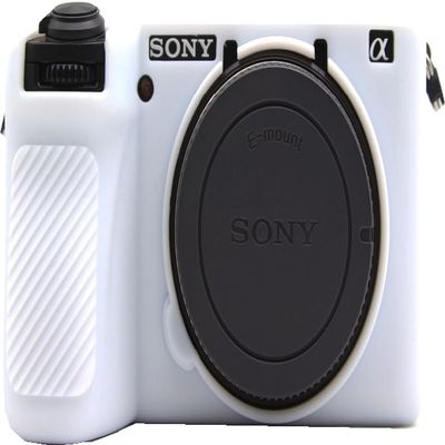 A6700 Camera Case, BMAOLLONGB Fullbody Thin Lightweight Silicone Camera Skin Body Rubber Cover Case for Sony Alpha A6700 (White, Smooth)
