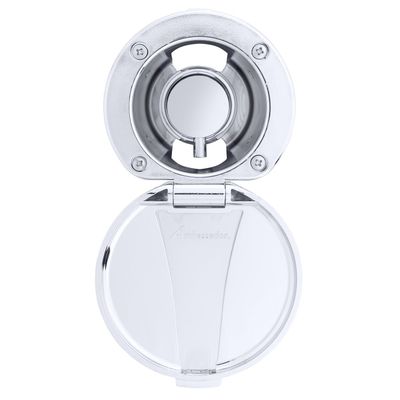 Aidack- Recessed Control Valve (Hot/Cold Mixer), Chrome Cup & Lid, Chrome Aidack Handle - 136-1711-CP-W