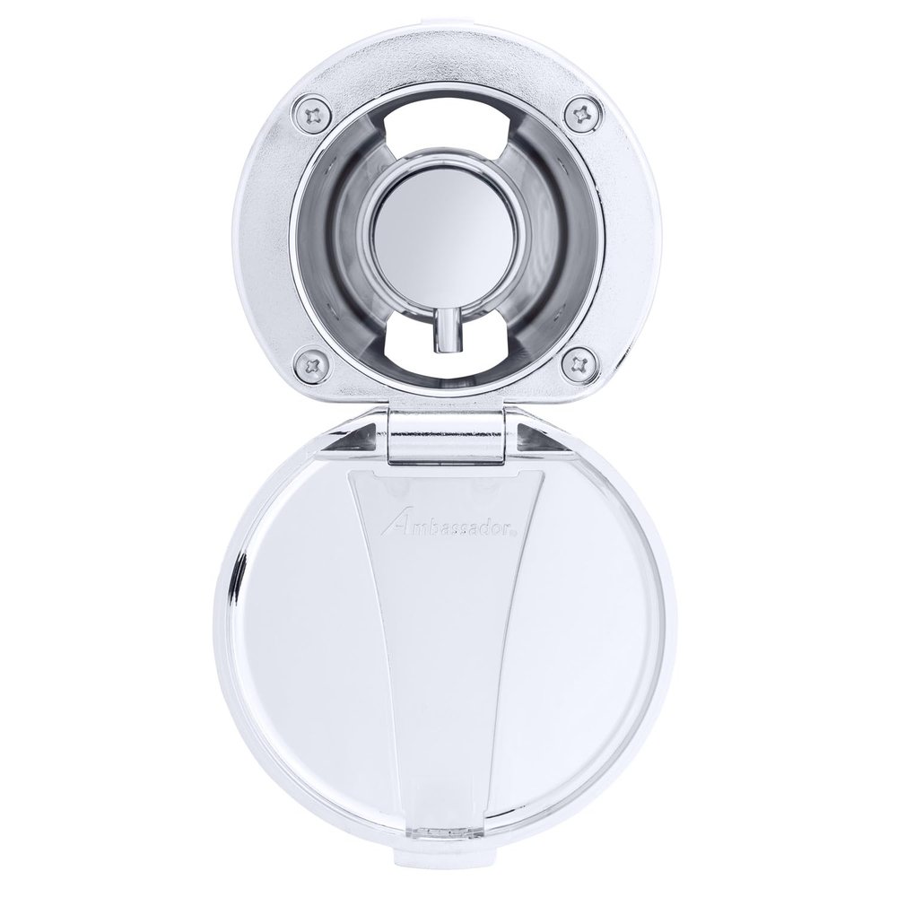 Aidack- Recessed Control Valve (Hot/Cold Mixer), Chrome Cup & Lid, Chrome Aidack Handle - 136-1711-CP-W