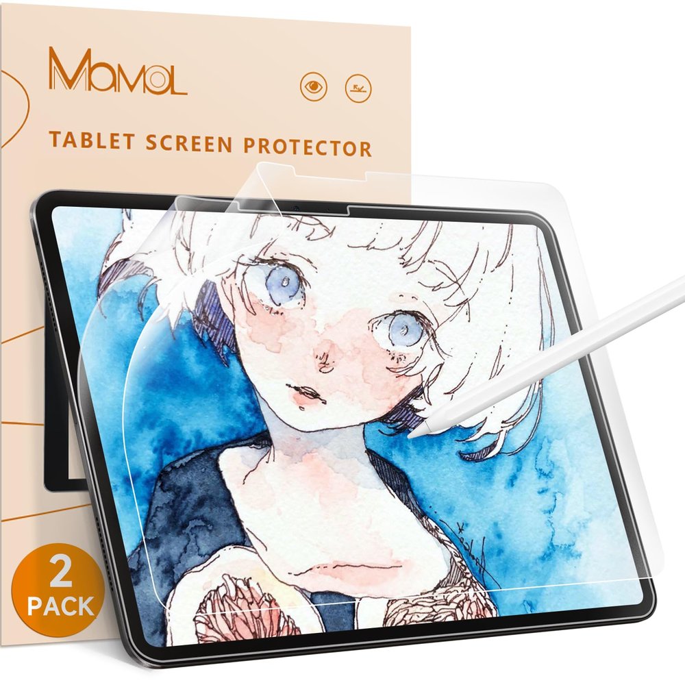[2 Pack] Paper Screen Protector for iPad Pro 12.9 (2022 2021 2020 2018), Write and Draw Like on Paper, iPad Pro 12.9 Inch 6th 5th 4th 3rd Generation Anti Glare Screen Filter, High Sensitive/Bubble
