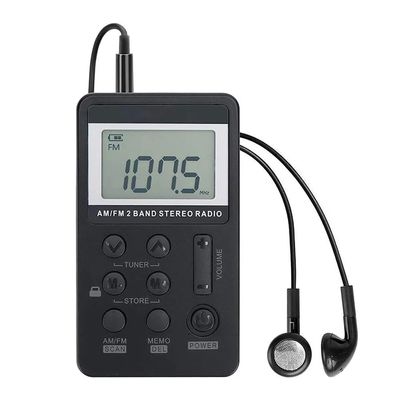 Geuxe Portable Radio Digital Portable Mini Radio Receiver with LCD Display Rechargeable Battery