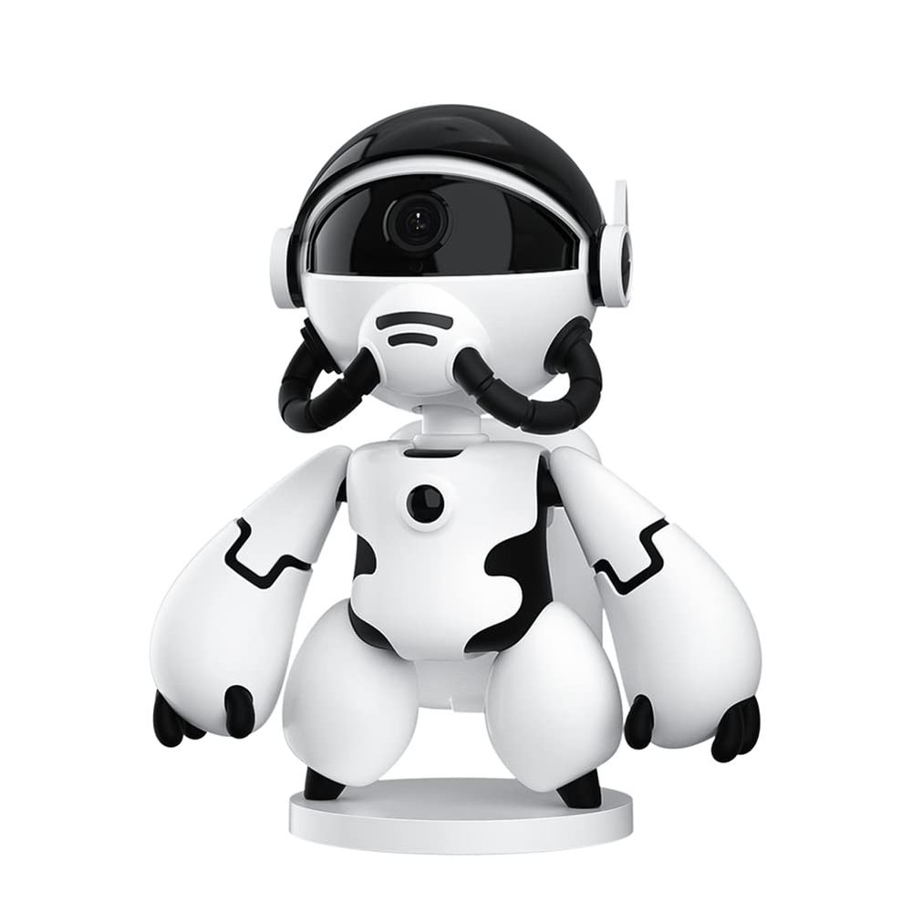 Geuxe 1080P Astronaut Robot Webcam IP WiFi Wireless Baby Security Camera with Night Vision Noise Reduction(White)