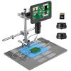 Andonstar 3 Lens 2160P UHD HDMI Digital Microscope 2000X, AD246SM-Plus Professional for PCB Circuit Board Soldering Microscope Station, Soldering Helping Hands, Tool Holder, 32G Card view 1