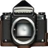 BMAOLLONGB Handmade Genuine Real Leather Half Camera Case Bag Cover for Pentax 67 / 6x7 / 67 TTL (Coffee, Fit right and left handle) view 1