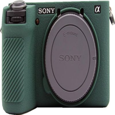 A6700 Camera Case, BMAOLLONGB Fullbody Thin Lightweight Silicone Camera Skin Body Rubber Cover Case for Sony Alpha A6700 (Green, Frosting)