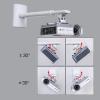 BABETT Projector Stand Universal Projector Stand Wall Mount Full Motion Retractable Universal Projector Hanger Bracket Loading 15 kgs Projector Mount (Size : 1200(75-125cm)) view 4