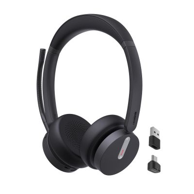 Yealink BH70 Dual Wireless Headset with Mic for Work, Bluetooth Headphone with Teams Certification, up to 35h Talk Time, 147g All-Day Wearing Comfort, Perfect for Open Office Home Hybrid Work
