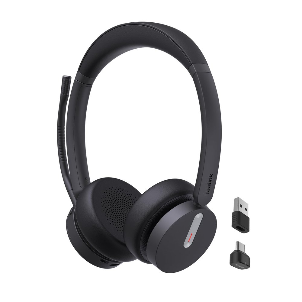 Yealink BH70 Dual Wireless Headset with Mic for Work, Bluetooth Headphone with Teams Certification, up to 35h Talk Time, 147g All-Day Wearing Comfort, Perfect for Open Office Home Hybrid Work