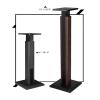 GLigeT Monitor Speaker Stands Wooden Speaker Stand Surround Sound Stand Floor Shelf Solid Wood Bookshelf Box Stand Wooden Rack Studio Monitor Stand (Size : B2-85-1 Pair) view 4