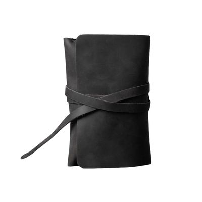 Travel Leather Cable Organizer Charger Bag Case, Desk Organizer Gift for Dad, Gift for Mom (Black)