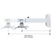 BABETT Projector Stand Projector Mounting Frame Ceiling Bracket Extendable Arm Wall Mount Bracket Adjustable Bracket Suitable for Home Office Projector Mount view 3
