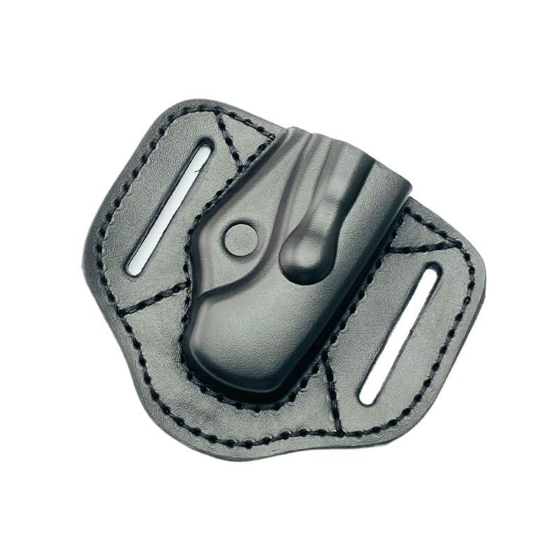 Echeson 1PC Knife Sheath, Leather Knife Cover for Belt Fits for Spyderco Para3 C223 (Size : Black)