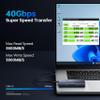 40Gbps M.2 NVMe Enclosure with Cooling Fan,Thunderbolt SSD Enclosure for M1 Pro/Max Mac,MOKiN Aluminum M.2 Enclosure Support M/B+M Key Size 2280/2260/2242 Compatible with Thunderbolt 3/4/USB4/3.2/3.1 view 2