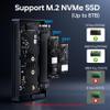 40Gbps M.2 NVMe Enclosure with Cooling Fan,Thunderbolt SSD Enclosure for M1 Pro/Max Mac,MOKiN Aluminum M.2 Enclosure Support M/B+M Key Size 2280/2260/2242 Compatible with Thunderbolt 3/4/USB4/3.2/3.1 view 3