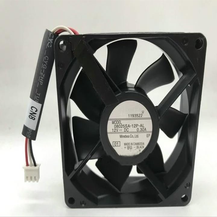 Fan for NMB 08025SA-12P-AL DC12V 0.30A 80 * 25MM 3-Wire 8025 Computer Fan