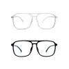 AOOLIA 3 PCs Blue Light Blocking Glasses - Square Fake Eyeglasses, Anti UV Ray Computer Gaming Glasses for Women Men (2Pack-Clear,Black) view 2