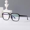 AOOLIA 3 PCs Blue Light Blocking Glasses - Square Fake Eyeglasses, Anti UV Ray Computer Gaming Glasses for Women Men (2Pack-Clear,Black) view 3