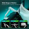 ARES WING Ultrawide Monitor Arm White for 17 to 49 Inch Heavy Duty Curved Screen, Holds 44 Lbs, Adjustable Gas Spring Monitor Arm Desk Mount with C Clamp, Grommet Base, 75/100 Vesa Mount view 4