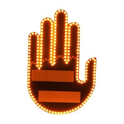 Car Finger Light Car Interior Light to Express Yourself Easy Installation Auto Truck Accessories Led Middle Finger Sign, Yellow