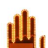 Car Finger Light Car Interior Light to Express Yourself Easy Installation Auto Truck Accessories Led Middle Finger Sign, Yellow view 3