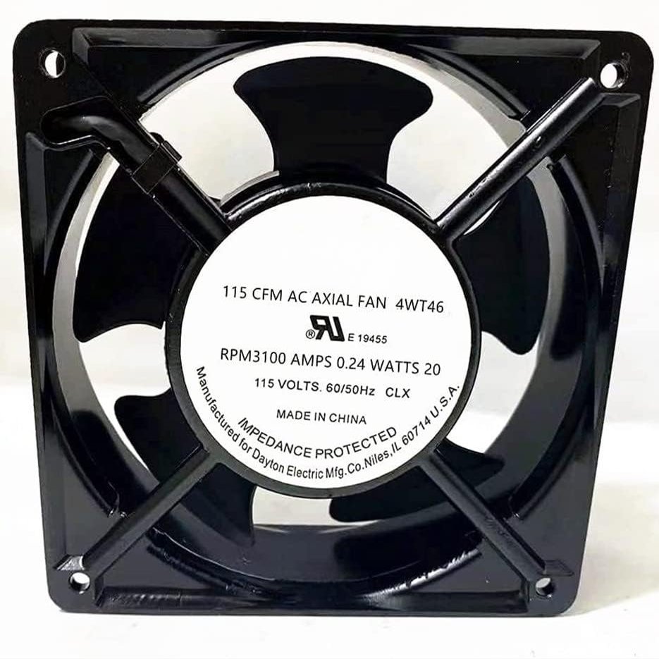 Beautyrankle 4WT46 Fan 115VAC Dayton 0.24AMPS 20WATTS 115 CFM 12012038mm Cooling Fan
