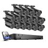 ANNKE 32CH Security Camera System, 32 Channel 3K Lite DVR Recorder with AI Human/Vehicle Detection, 16pcs Bullet 2MP Waterproof Cams, 100ft Night Vision, Remote Access, 8TB Hard Drive view 1