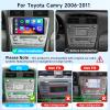 2G+64G Car Radio for Toyota Camry 2006-2011 with Wireless CarPlay/Android Auto, Podofo 9 Inch 2.5D Touch Screen Stereo Android 13 GPS WiFi Bluetooth FM/RDS Aduio Support HD Backup Camera view 2