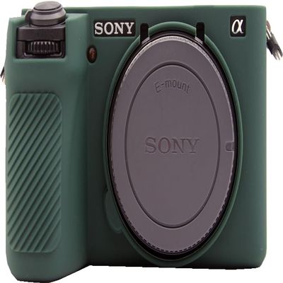 A6700 Camera Case, BMAOLLONGB Fullbody Thin Lightweight Silicone Camera Skin Body Rubber Cover Case for Sony Alpha A6700 (Green, Smooth)