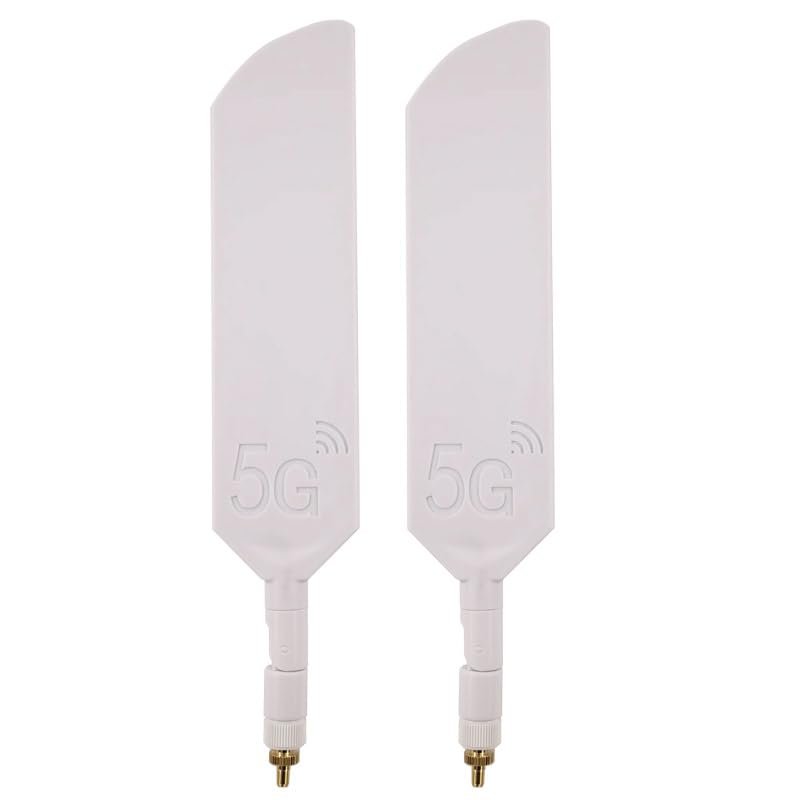 Banyanxin 100% Original 40dbi 5G 4G LTE WI-FI Omni SMA TS9 External Antenna for Modem Router 2piece (White ts9)