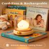 BANDIANCY Smiley Night Light for Bedtime, Rechargeable Portable Bedtime Small Read Lamp, Dimmable, Timer, Cute Light for Kids, Mothers, Toddlers, Teens view 4