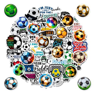 100 PCS Soccer Stickers Sports Football Stickers for Laptop Water Bottle Computer Refrigerator Luggage Phone Case Bicycle Teens (Soccer)
