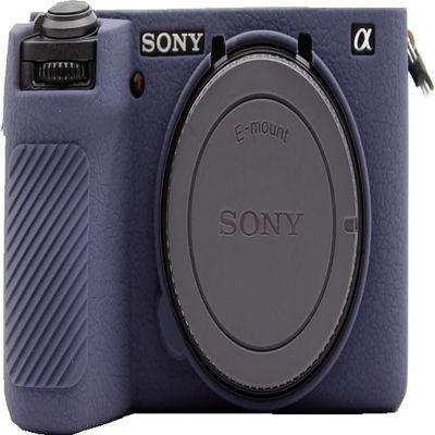 A6700 Camera Case, BMAOLLONGB Fullbody Thin Lightweight Silicone Camera Skin Body Rubber Cover Case for Sony Alpha A6700 (Blue, Frosting)