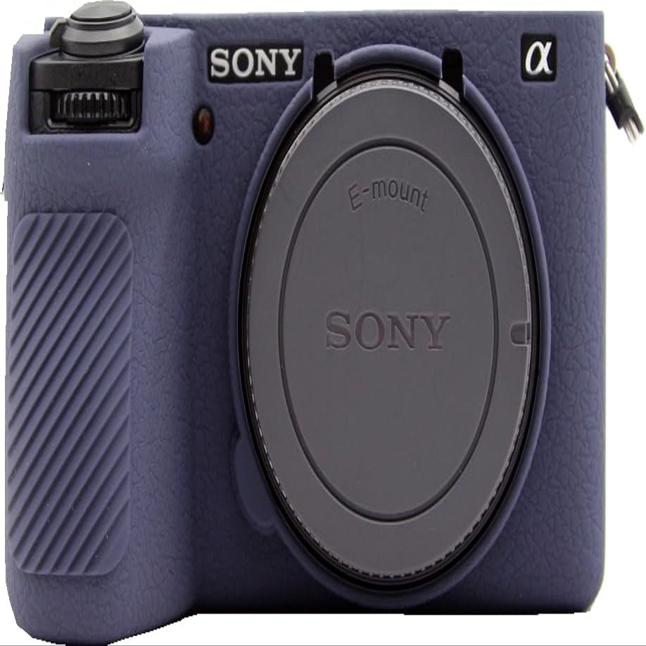 A6700 Camera Case, BMAOLLONGB Fullbody Thin Lightweight Silicone Camera Skin Body Rubber Cover Case for Sony Alpha A6700 (Blue, Frosting)