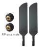 Banyanxin 100% Original 40dbi 5G 4G LTE WI-FI Omni SMA TS9 External Antenna for Modem Router 2piece (Black rp SMA) view 2