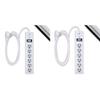 GE 6-Outlet Surge Protector, 6 Ft Extension Cord, White, 67051 & GE 6-Outlet Surge Protector, 8 Ft Extension Cord, White, 67044 view 1