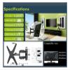 180 Degree Swivel Foldable and Retractable 23-50 Inch TV Wall Mount LCD Bracket Max.Load 45kgs Max.VESA 400X400mm view 4